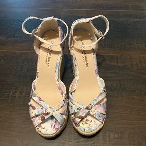 Christian Siriano Floral Wedges